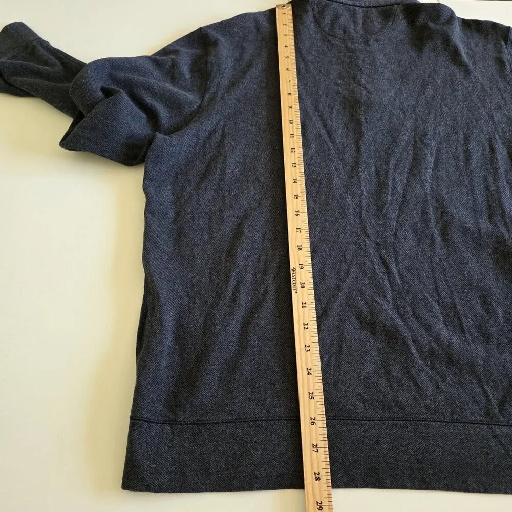 Polo Ralph Lauren Polo Sweater Mens XL Gray LS 1/4 Zip Mock Neck Classic Preppy - Picture 7 of 16
